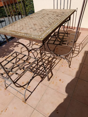 Table chaises fer forgé - et,